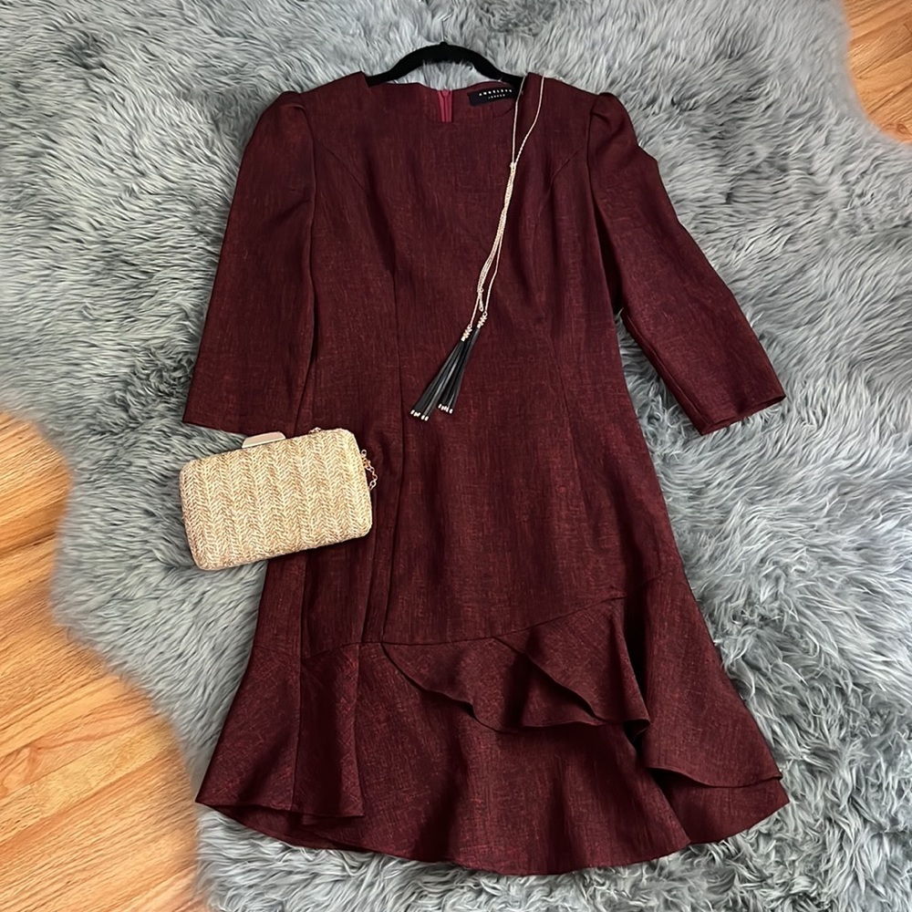 Gorgeous maroon dress by AngelEye London size S